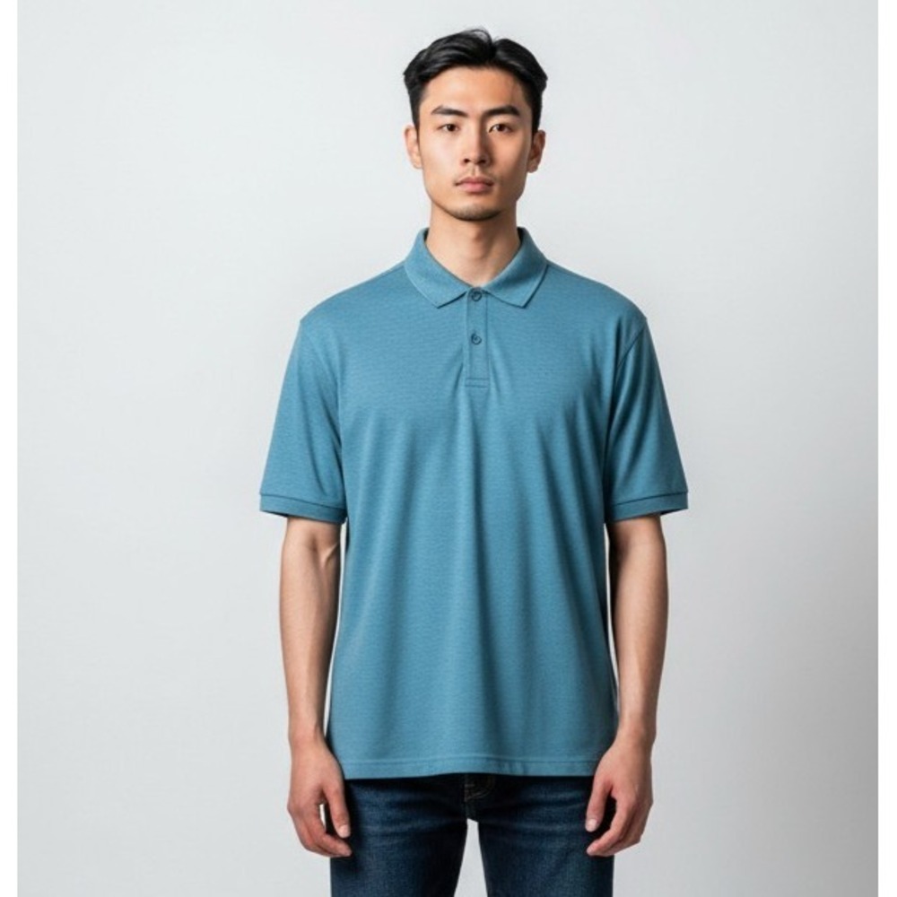 BKE Men Golf‎ Polo Shirt Buckle Size XL turquoise Blue Short Sleeves Wicking